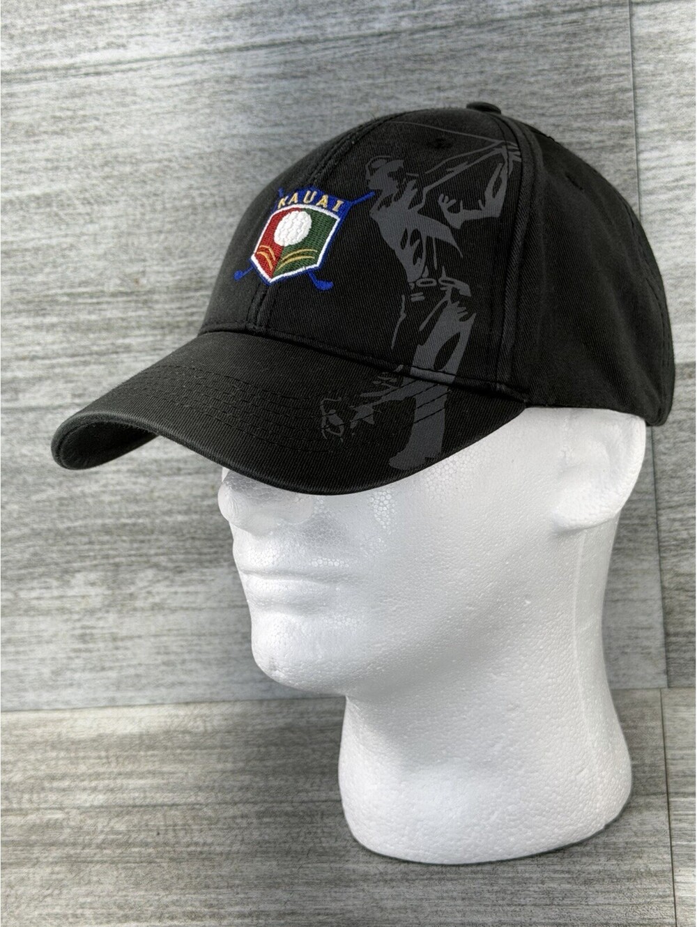 Kauai Hawaiian Headwear Classic Hawaii Golf Flag Shield Crest Strap Back Hat Cap